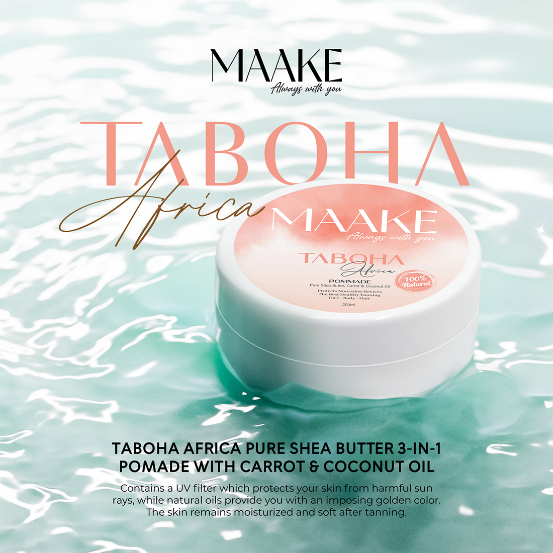 TABOHA Africa Pure Shea Butter &amp; Carrot Oil Pomade