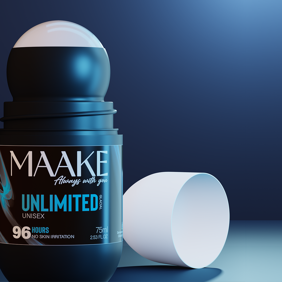 UNLIMITED Glacial Alcohol-Free Roll-on Antiperspirant 96H Unisex