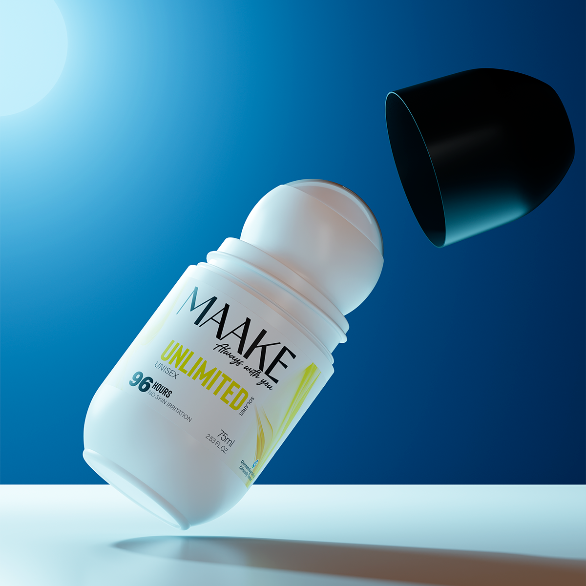 UNLIMITED Solares Alcohol-Free Roll-on Antiperspirant 96H Unisex